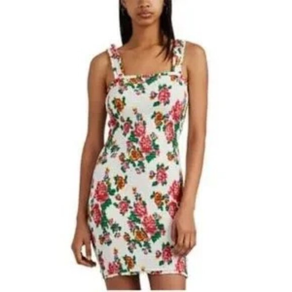 Rhode‎ Jasmine Smocked Mini Dress White Dazzle SZM - Picture 1 of 8